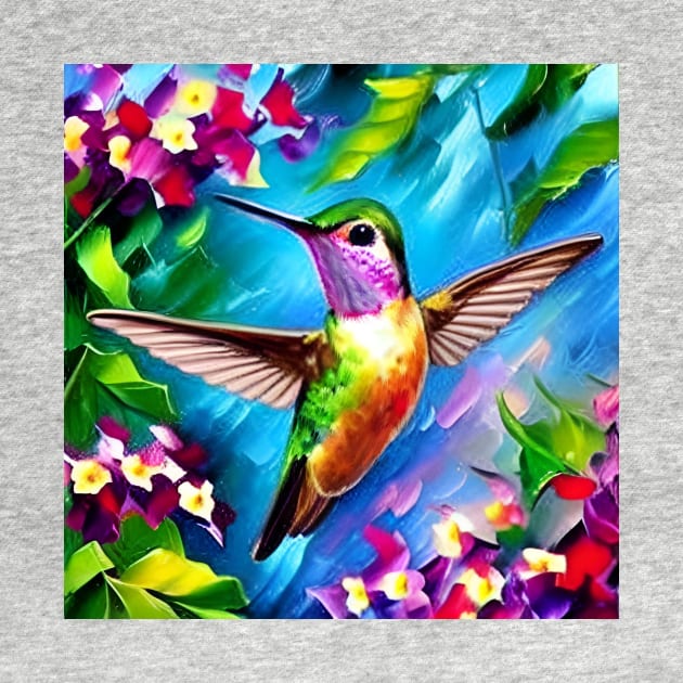 Hummingbird in Flight by ArtistsQuest